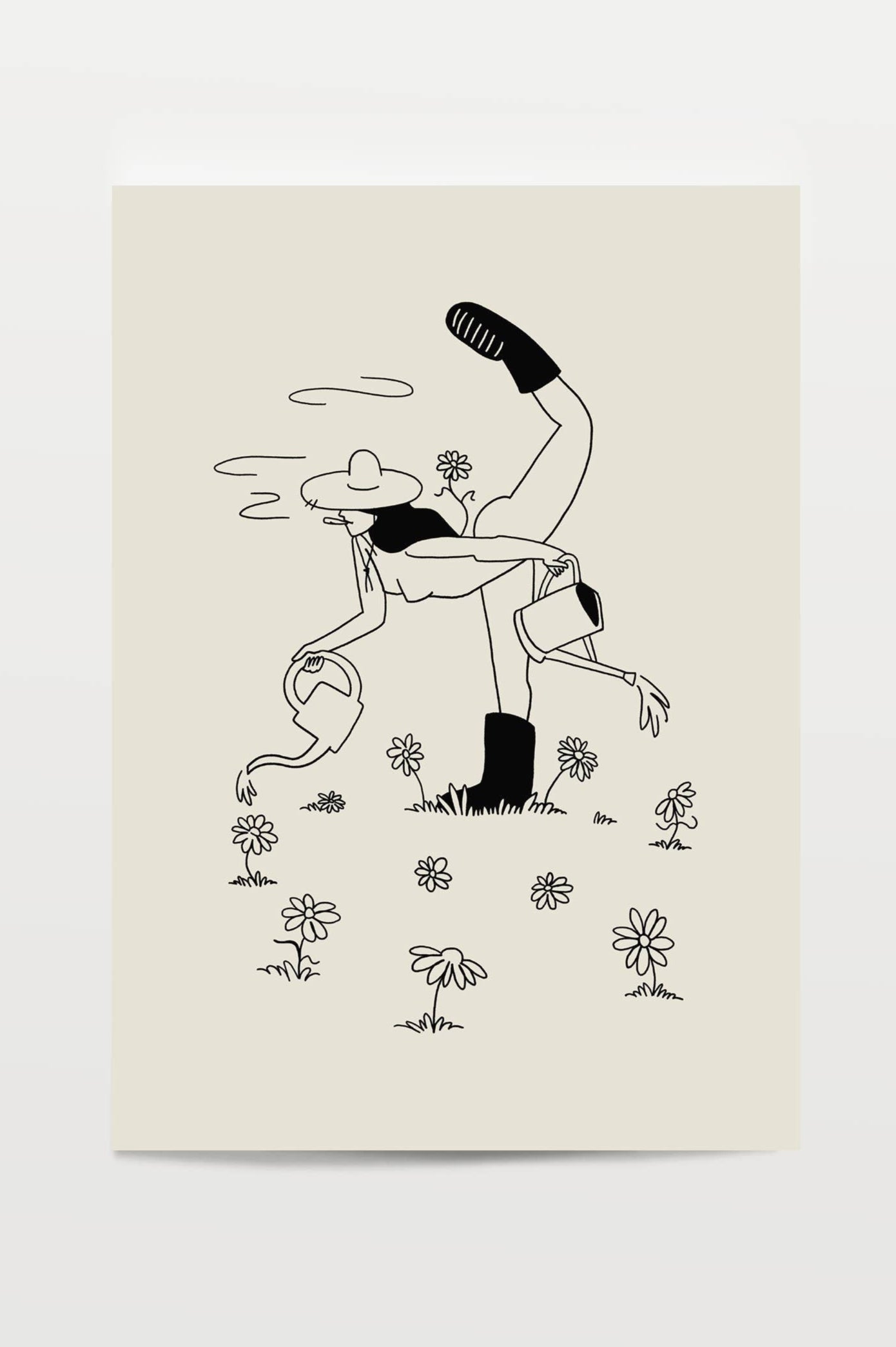 gardening art print - 5x7