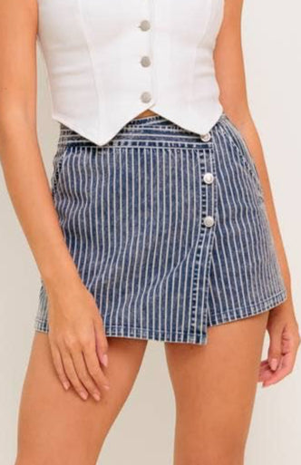 demi skort - blue white