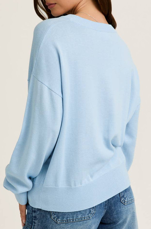 shiloh sweater - baby blue