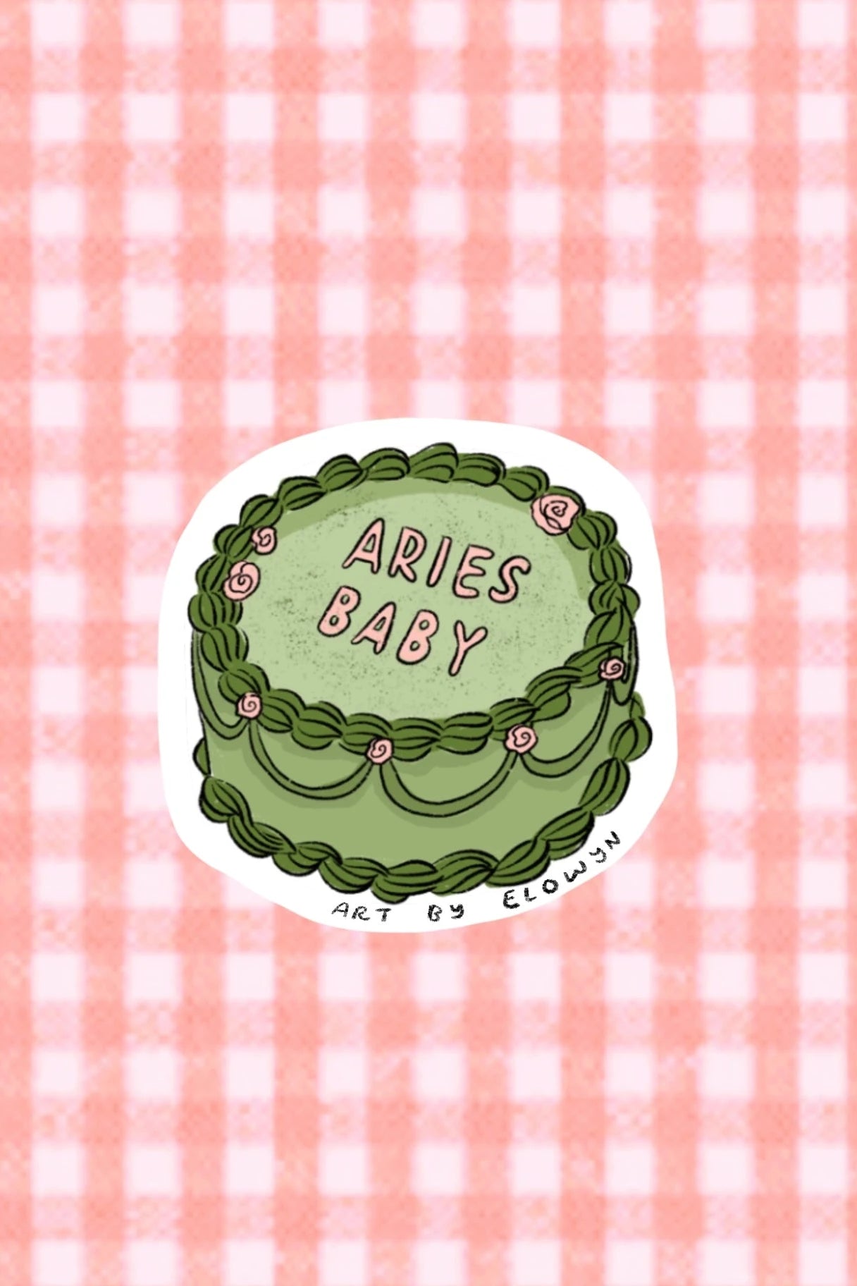 zodiac cake sticker - aries