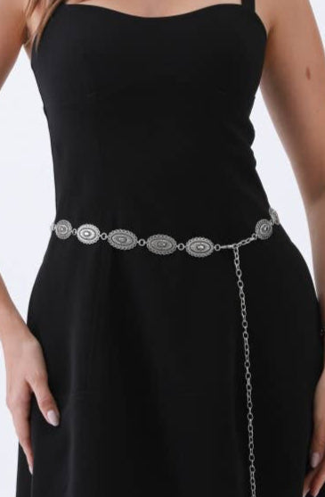 montana chain belt- antique silver
