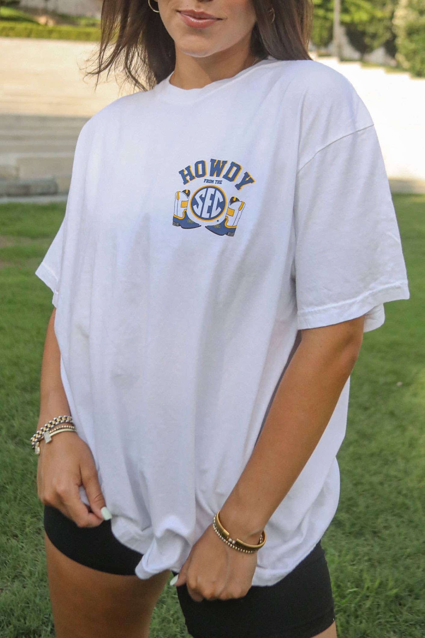 sec boots tee - white PREORDER