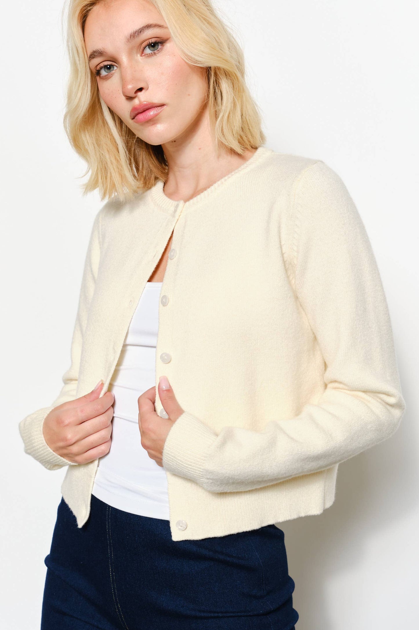 devyn cardigan - ivory