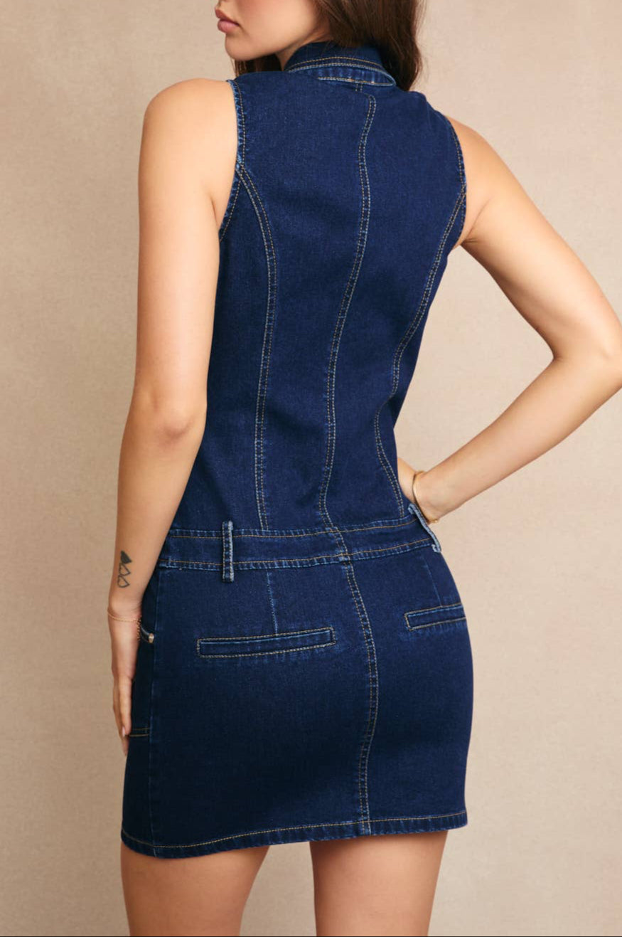 macy dress - indigo
