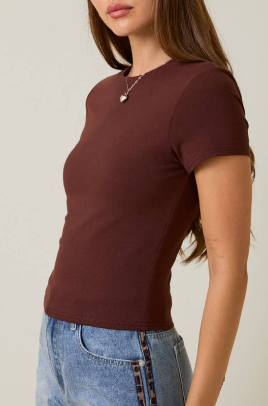 carter tee - dark brown