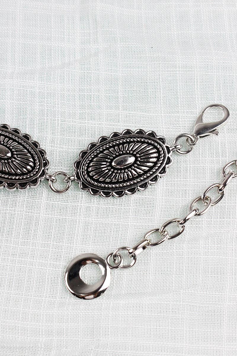 montana chain belt- antique silver