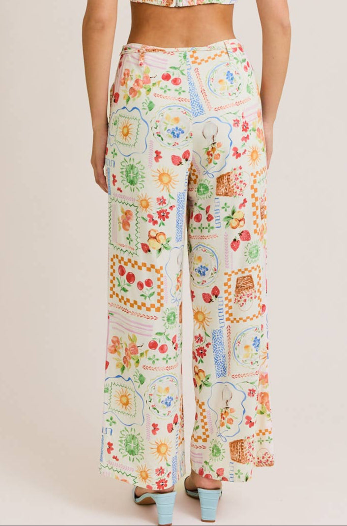 maci pants - cream multi