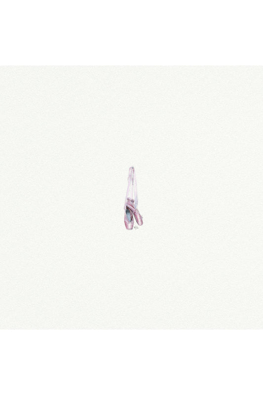 tiny watercolor print - ballet slippers