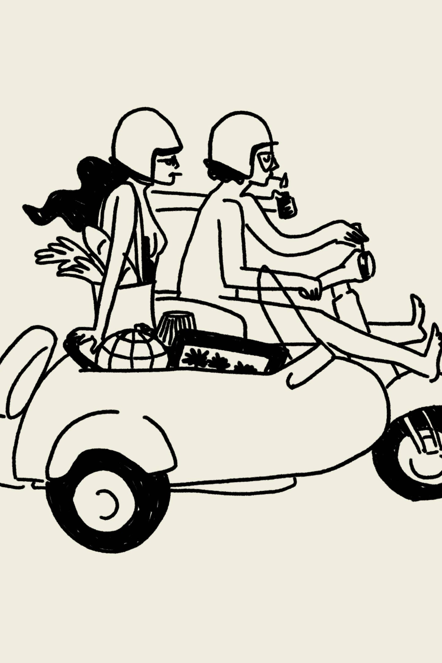 farmer's market lovers art print - 5x7