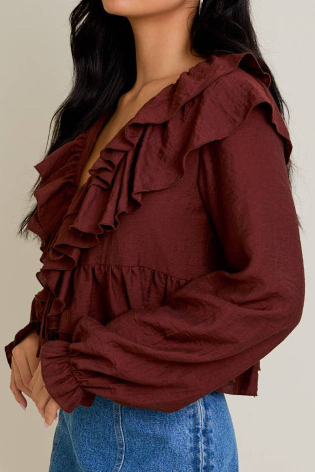 kiera top - brown