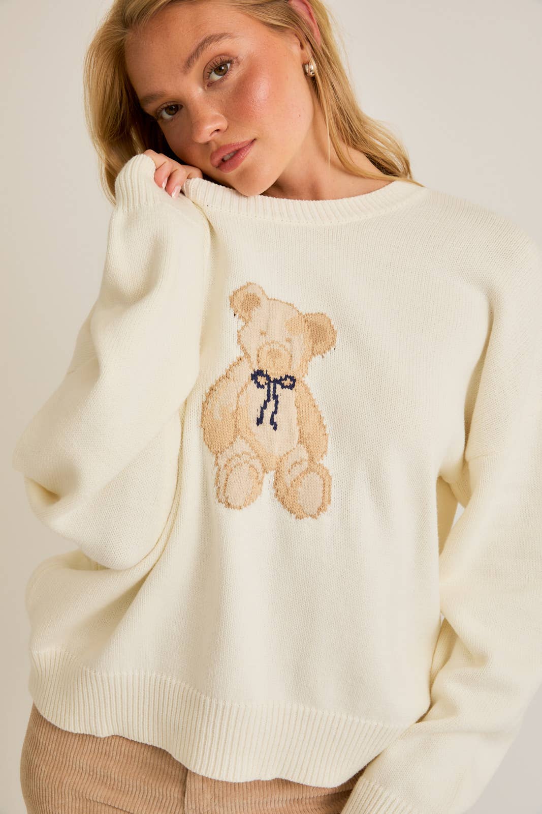 teddy sweater - cream