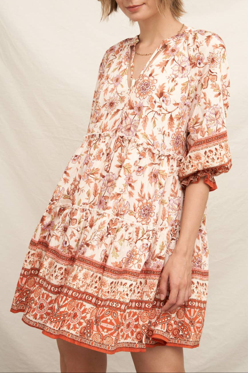 morgan dress - rust