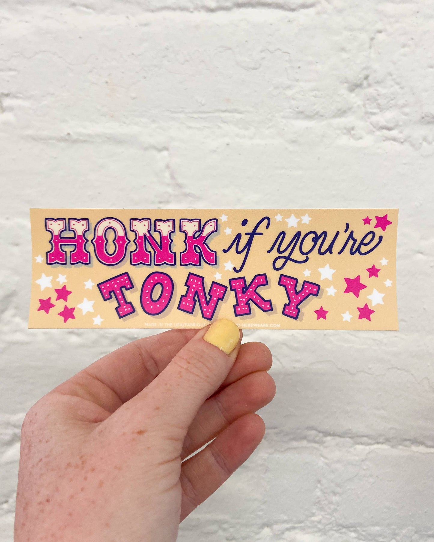 honk if you’re tonky bumper sticker