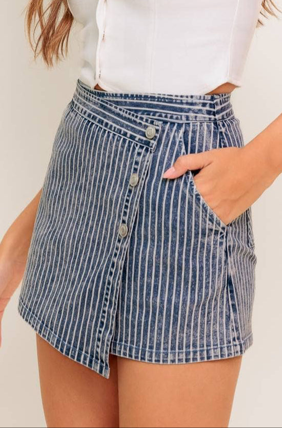 demi skort - blue white
