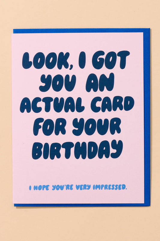actual card - birthday card