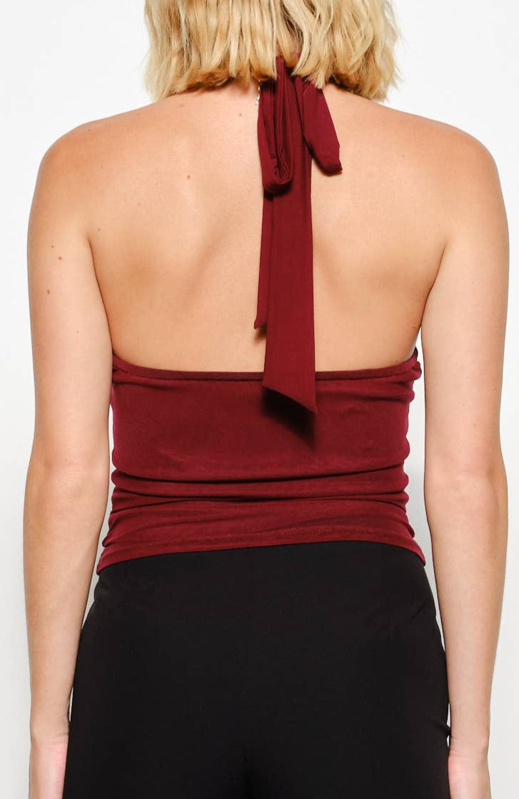 juliana halter – burgundy