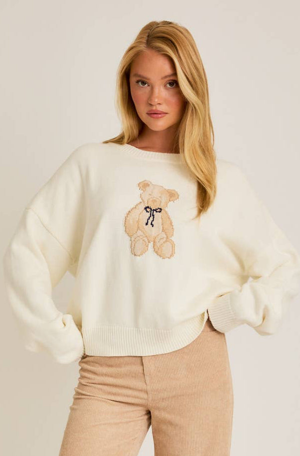 teddy sweater - cream