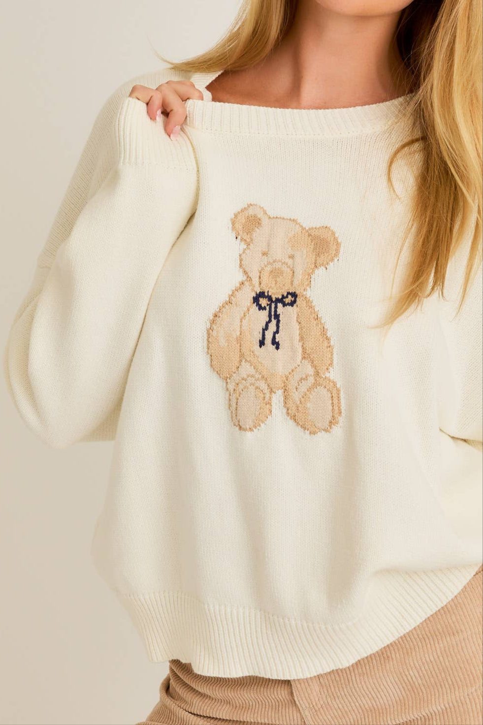 teddy sweater - cream