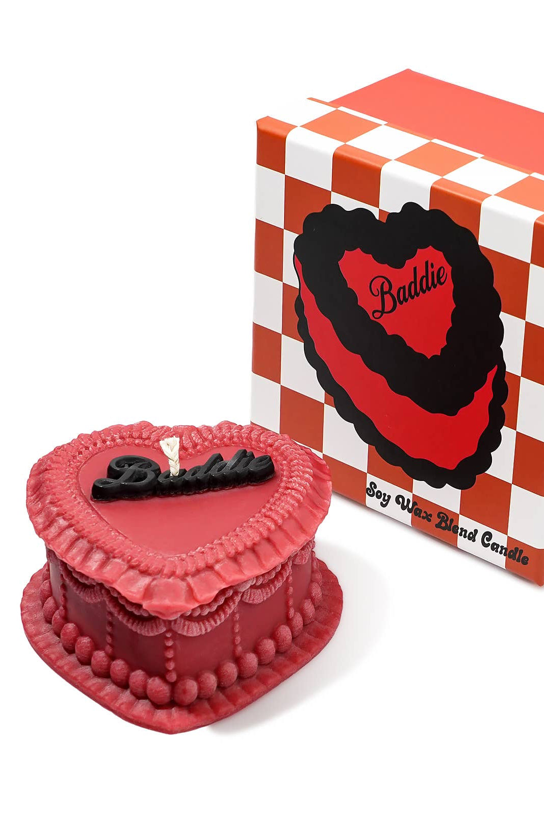heart cake candle - baddie