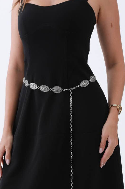 montana chain belt- antique silver