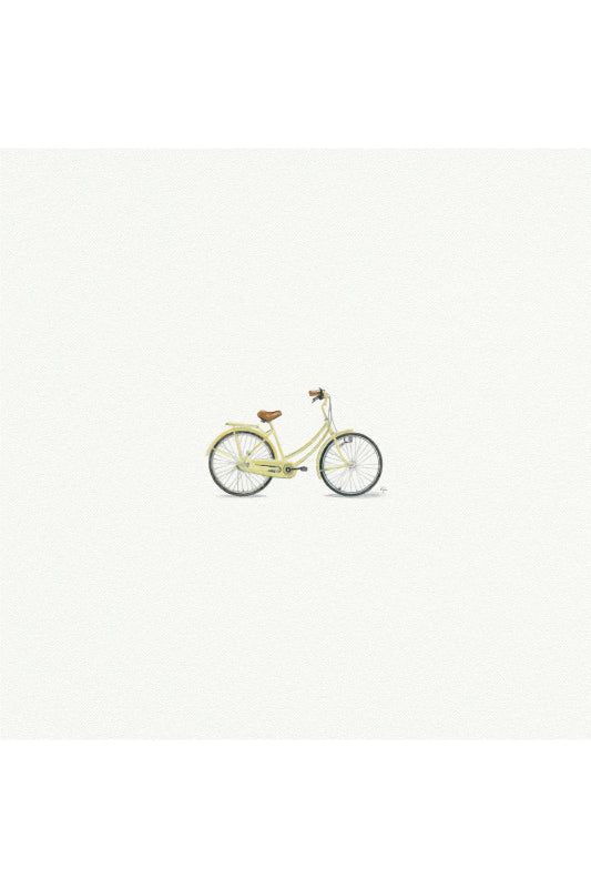 tiny watercolor print - yellow bike