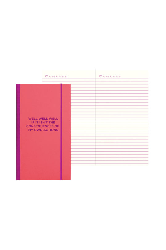 skinny notebook - well well well
