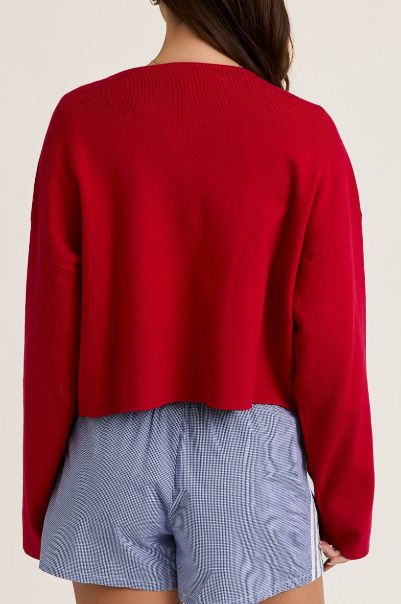 charlotte cardigan - red