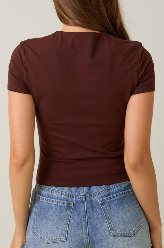 carter tee - dark brown