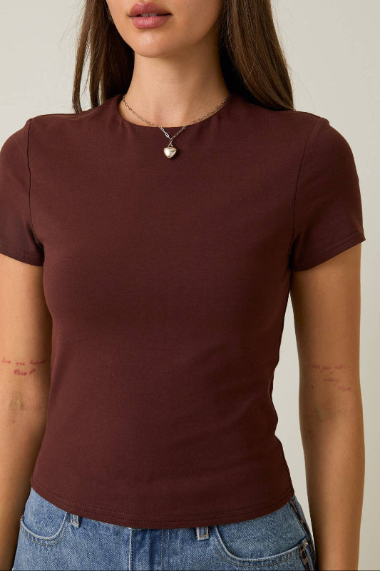 carter tee - dark brown