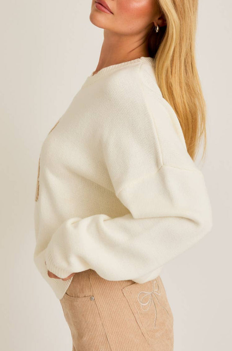 teddy sweater - cream
