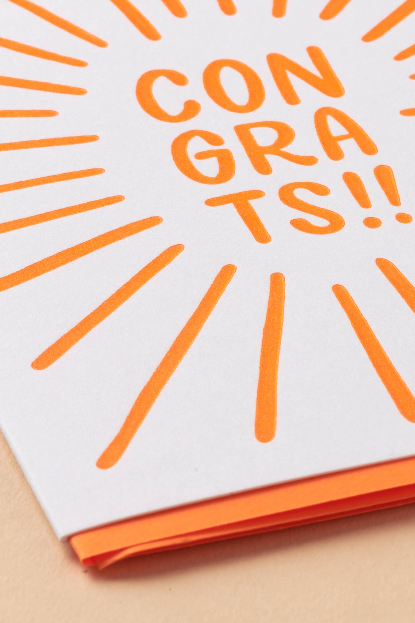 congrats letterpress greeting card
