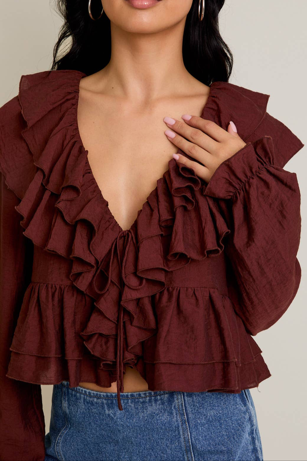 kiera top - brown