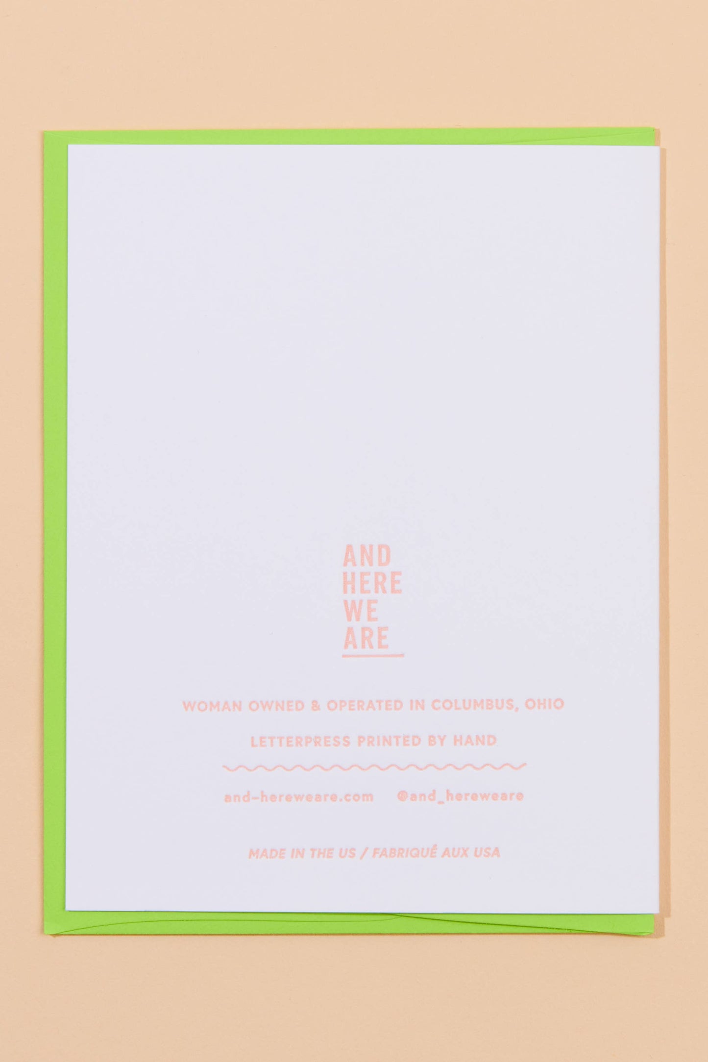 bubble thank you letterpress card