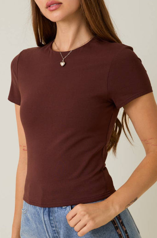 carter tee - dark brown