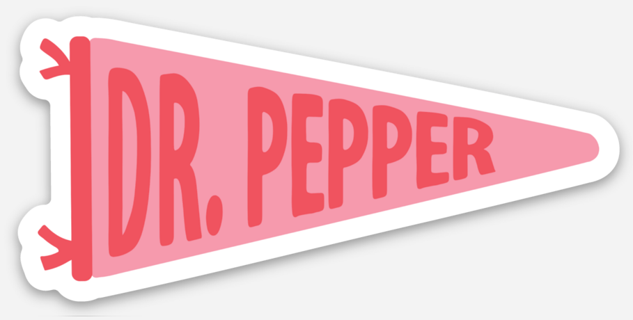 dr pepper banner sticker