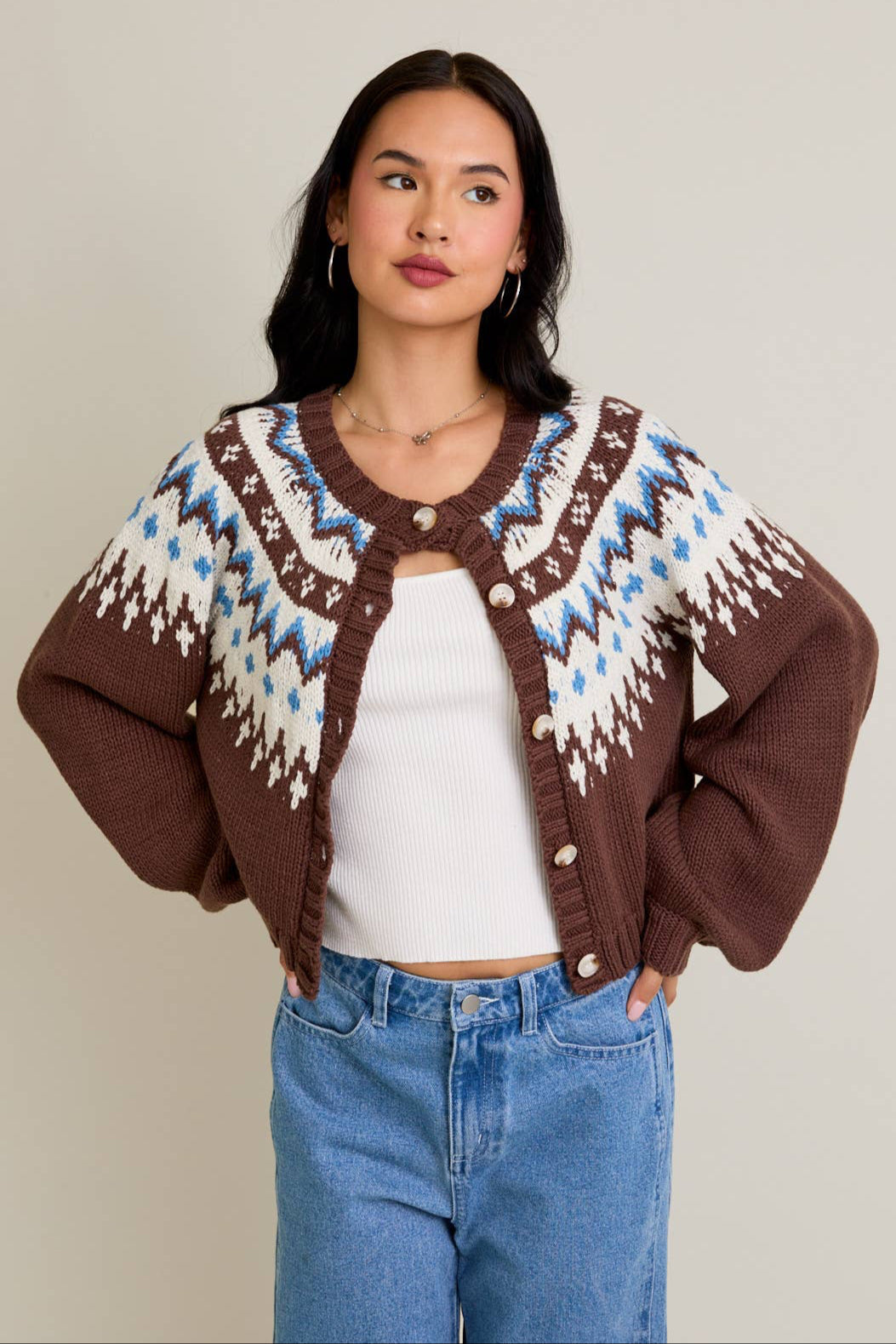 chandler cardigan - brown