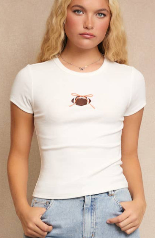 football tee - white