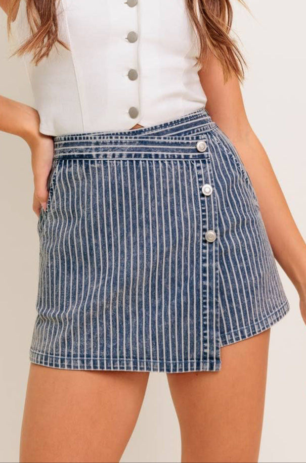 demi skort - blue white
