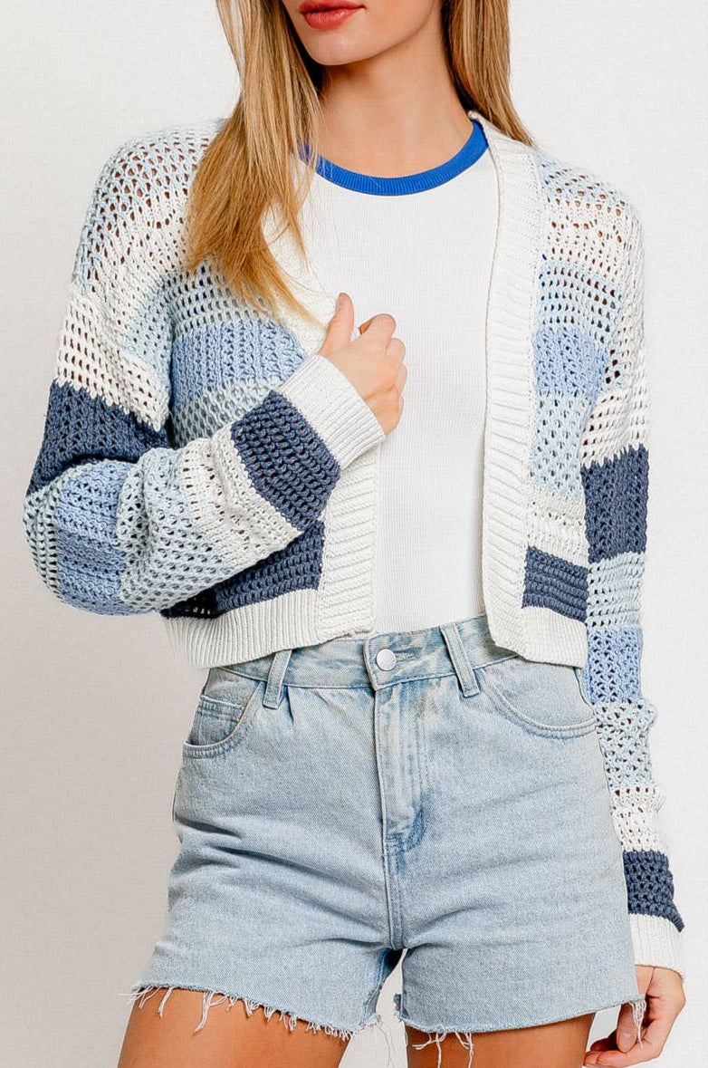 como cardigan - blue