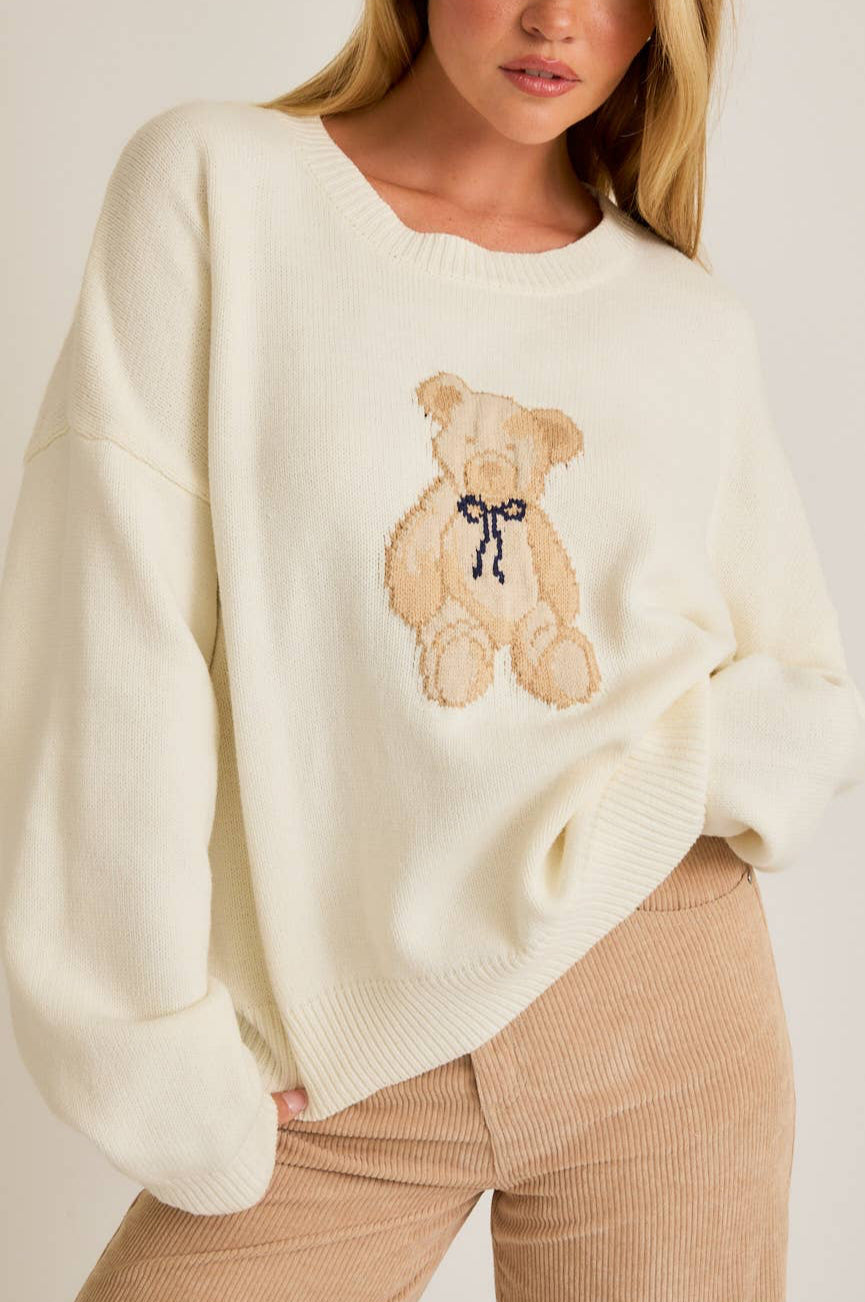 teddy sweater - cream