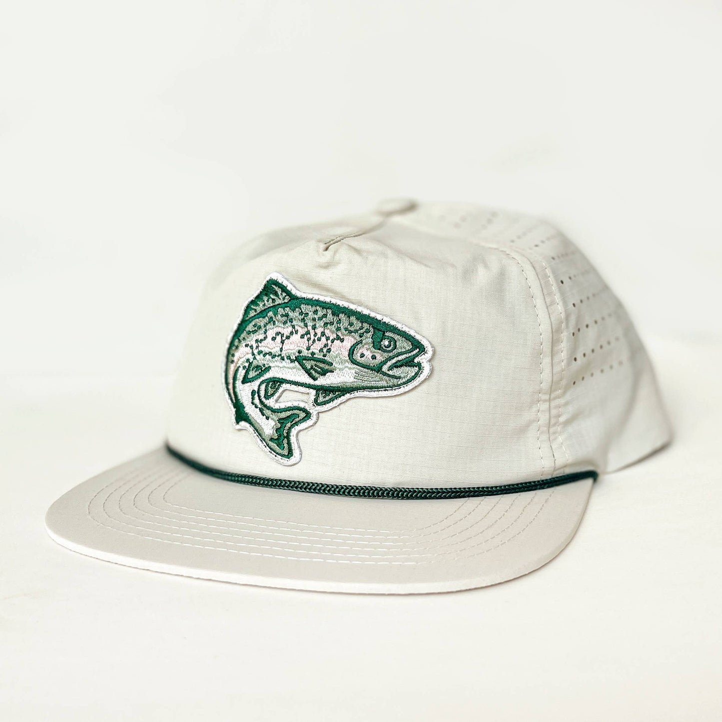 rainbow trout snapback hat