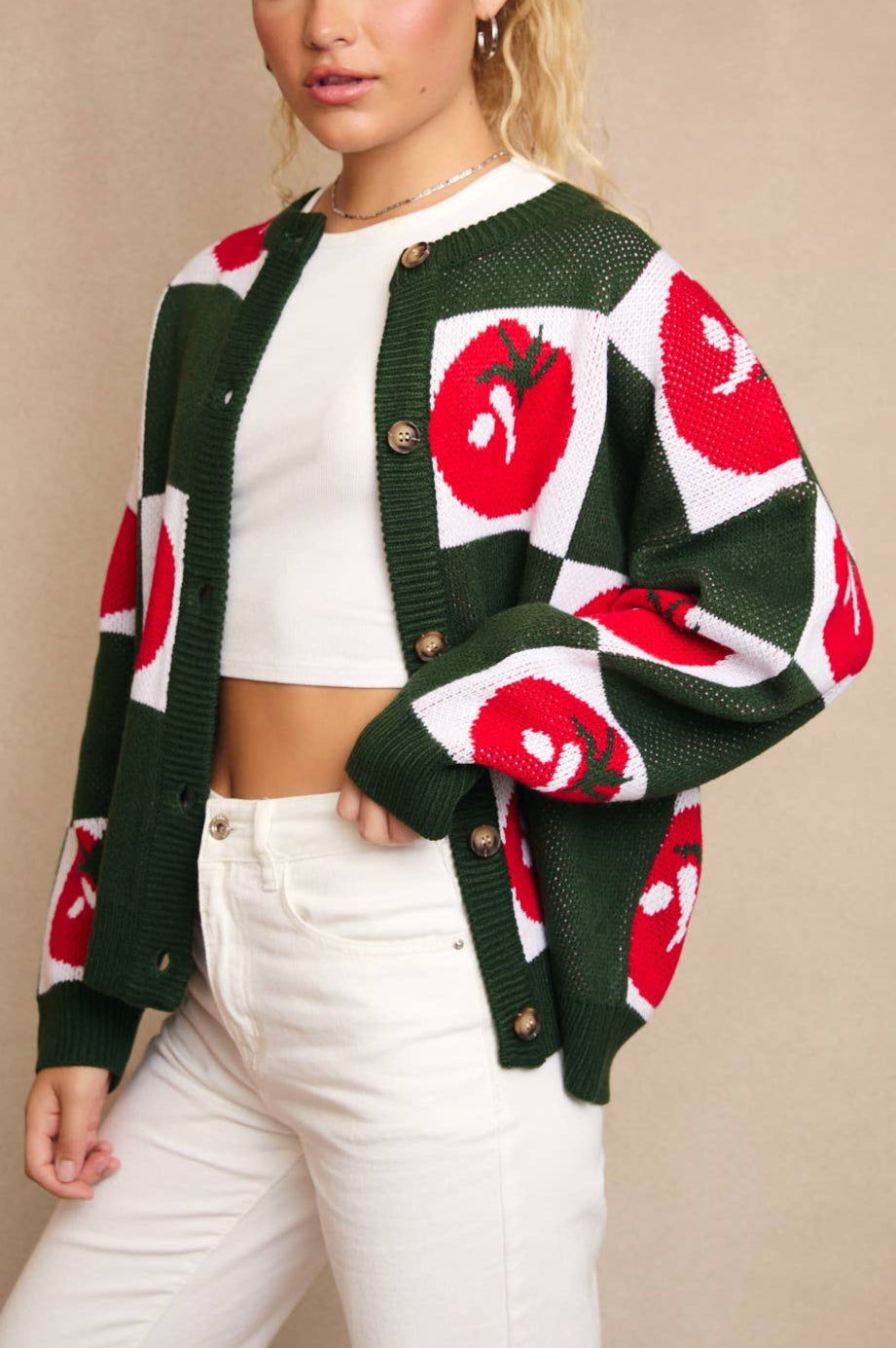roma cardigan - green