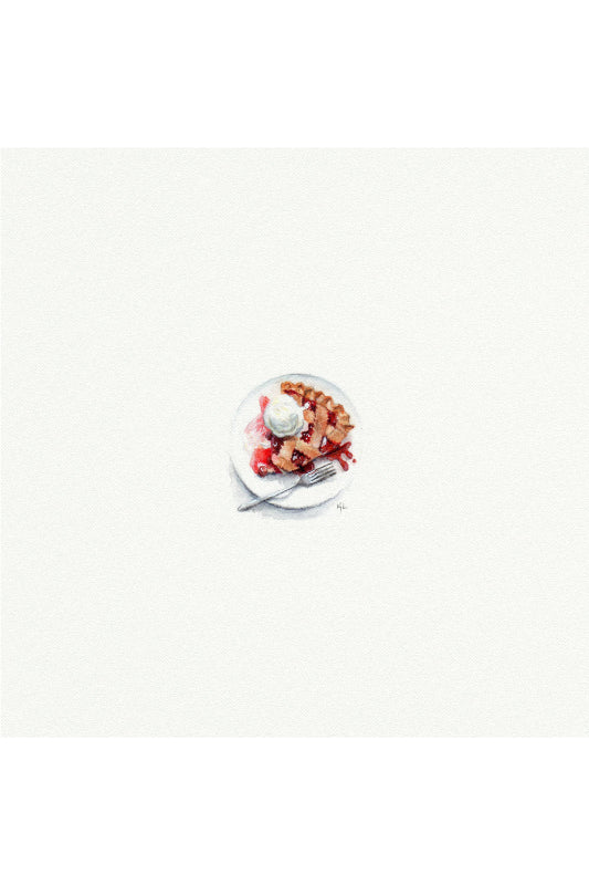 tiny watercolor print - cherry pie