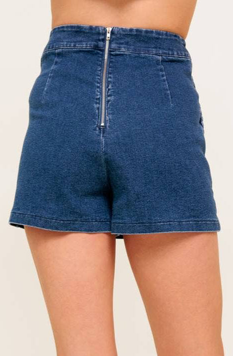 kyla skort - dark wash