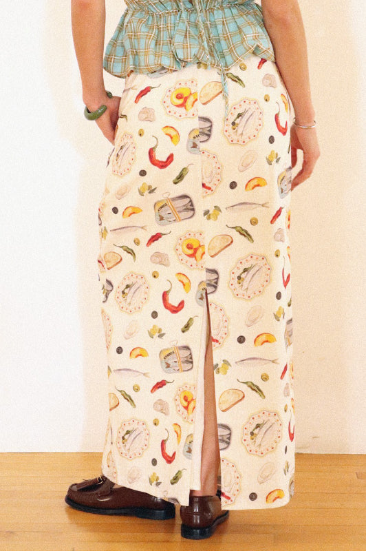 lisbon maxi skirt - cream