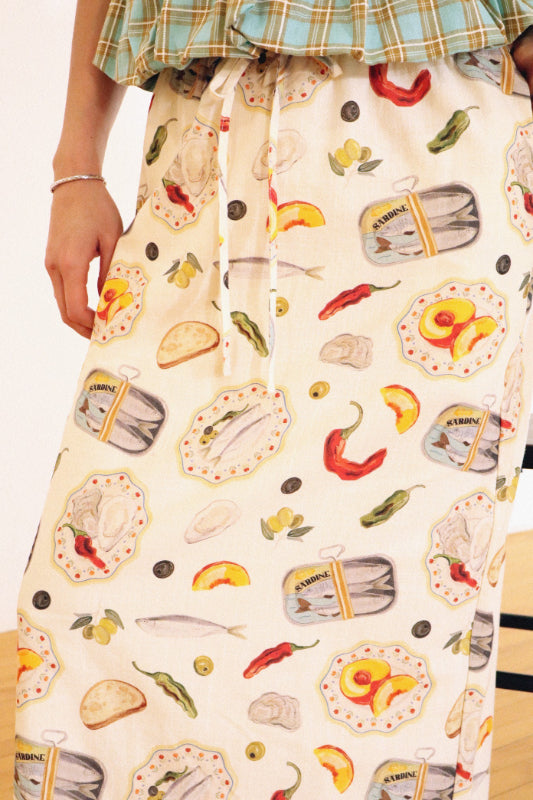 lisbon maxi skirt - cream