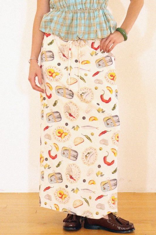 lisbon maxi skirt - cream (FINAL SALE)
