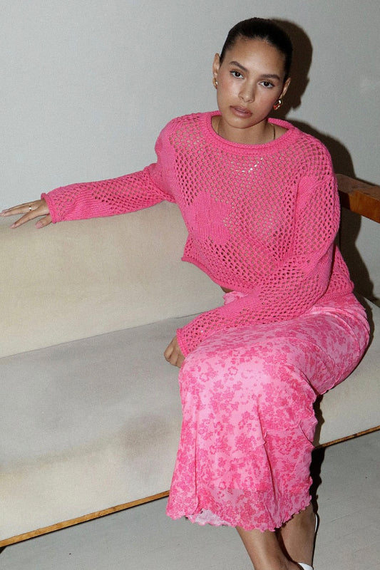 delia sweater - pink