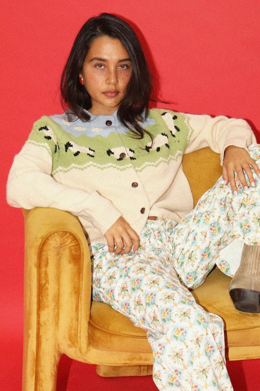 sheep cardigan - cream