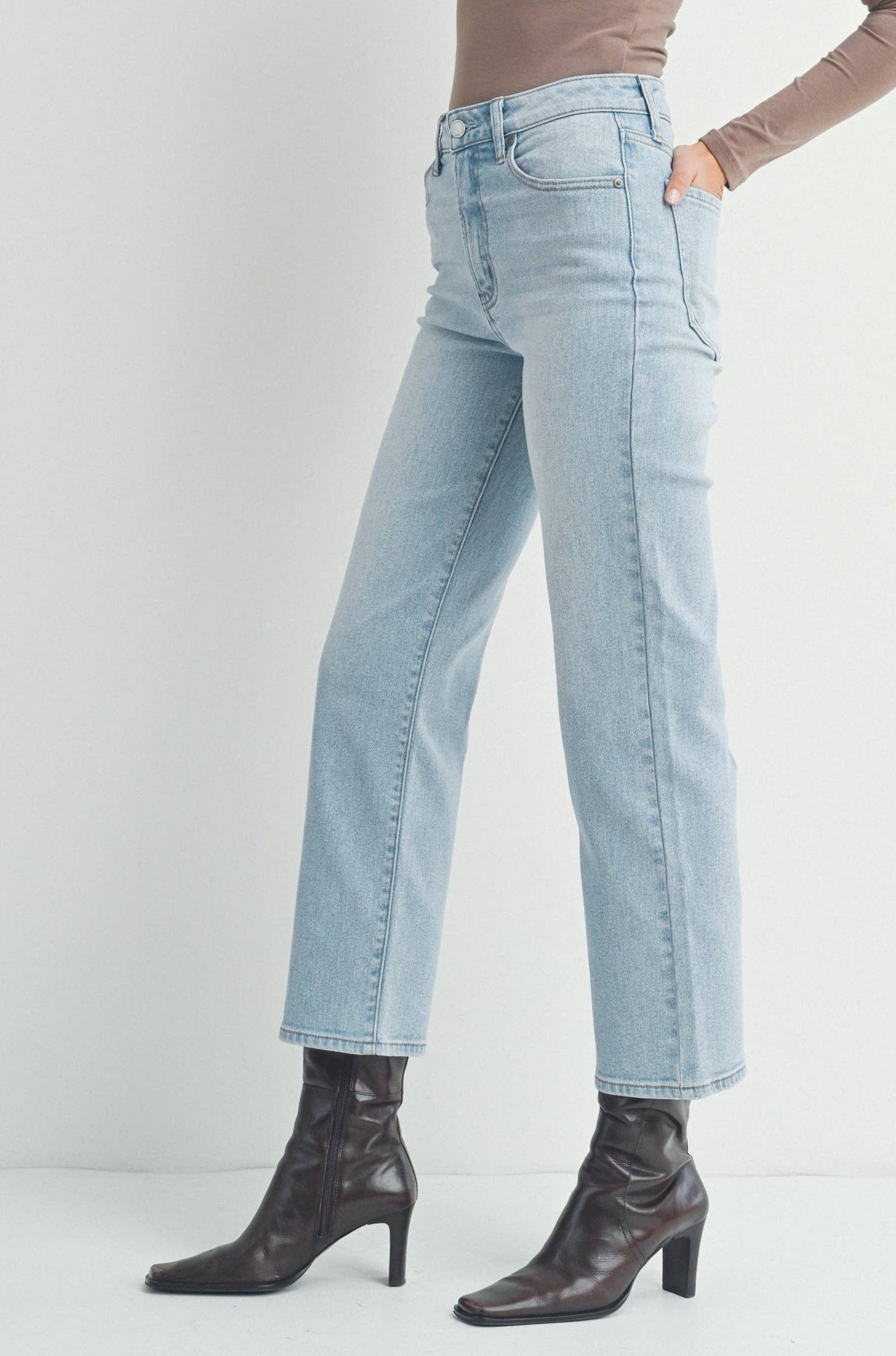 violet vintage straight - light wash